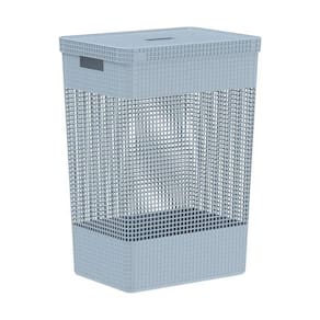 Cesto De Roupa Grid Azul Glacial 49 L Com Tampa 38 X 28 X 55,2 Cm