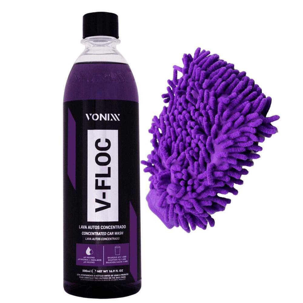 Kit Lavagem V-floc Vonixx e Luva de Microfibra ForWash