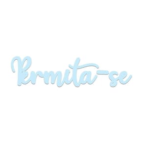 Arte Permita-se 38cmx9,5cm - Cria Arte Laser Azul Claro