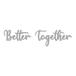 Arte Better Together 60cmx14,5cm - Cria Arte Laser Cinza Claro