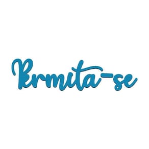 Arte Permita-se 38cmx9,5cm - Cria Arte Laser Azul