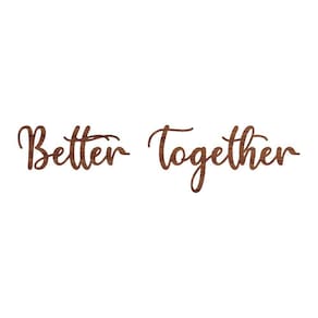 Arte Better Together 60cmx14,5cm - Cria Arte Laser Madeira Escuro
