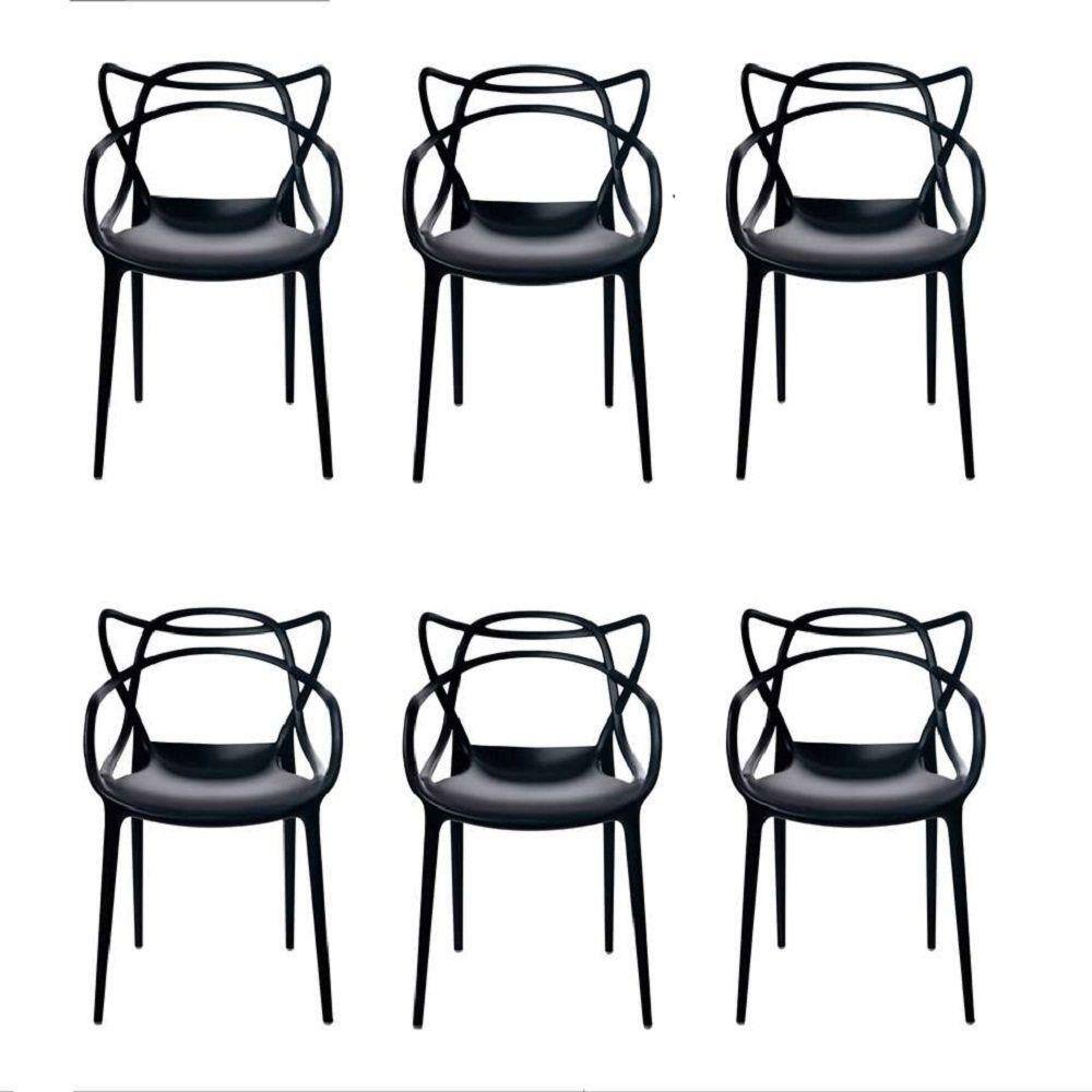 Kit C| 6 Cadeiras Umix-400 Preta