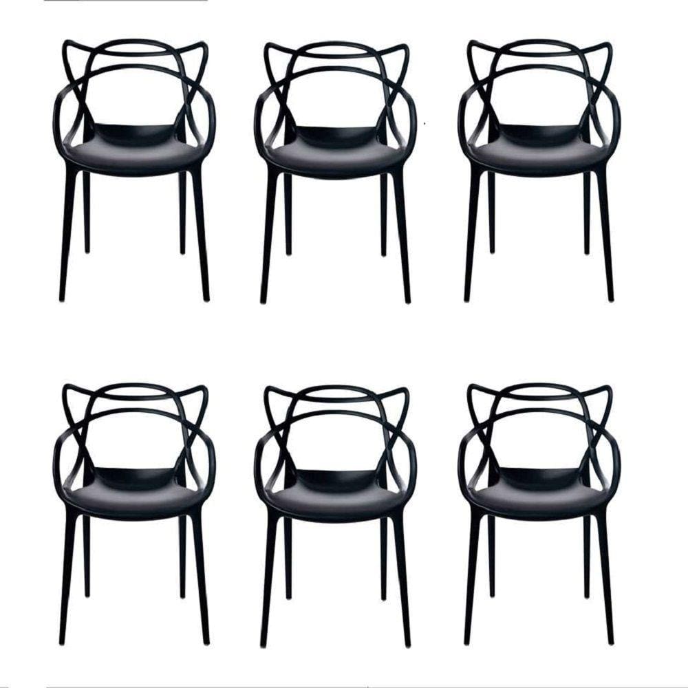 Kit C| 6 Cadeiras Umix-400 Preta