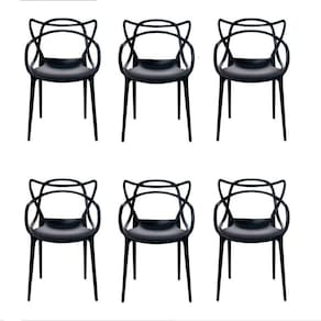 Kit C| 6 Cadeiras Umix-400 Preta
