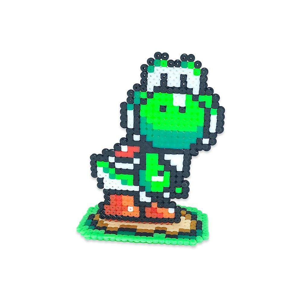 Enfeite De Mesa Pixel Art (Hama Bead) Yoshi Super Mario