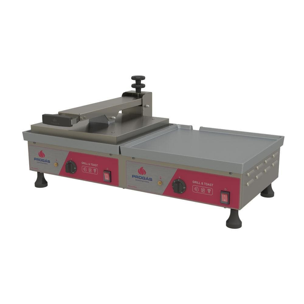 Prensa Chapa Conjugada Profissional Elétrica Alumínio Lanche PRA-45EC 220V P43290 - Progás