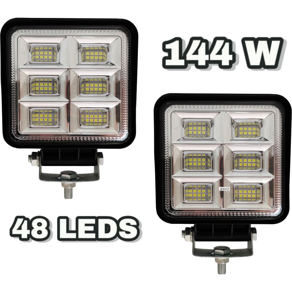 KIT Par de Faróis de Milha 96 Led Extra 288w 12/24v