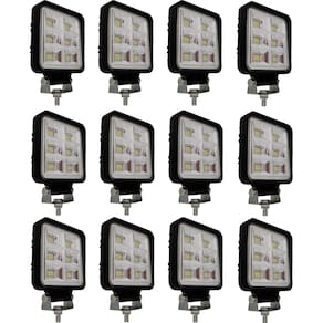 KIT 12 Faróis de Milha Auxliar 48 Led Extra Forte 144w 12/24v