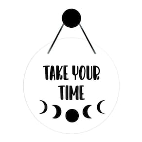 Flâmula Take Your Time 30cmx30cm - Cria Arte Laser Branco