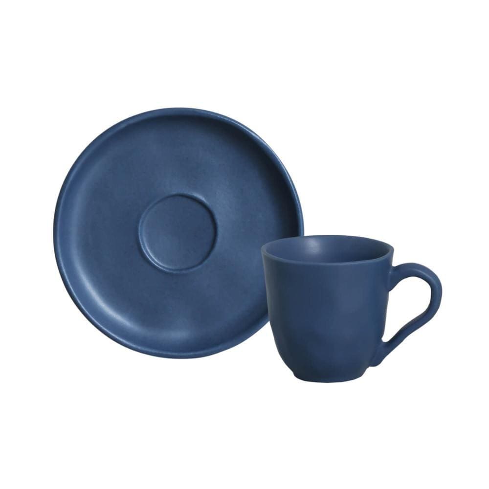 CONJUNTO C/ 6 XÍCARAS DE CAFÉ C/ 6 PIRES BIO STONEWARE BOREAL 120ml