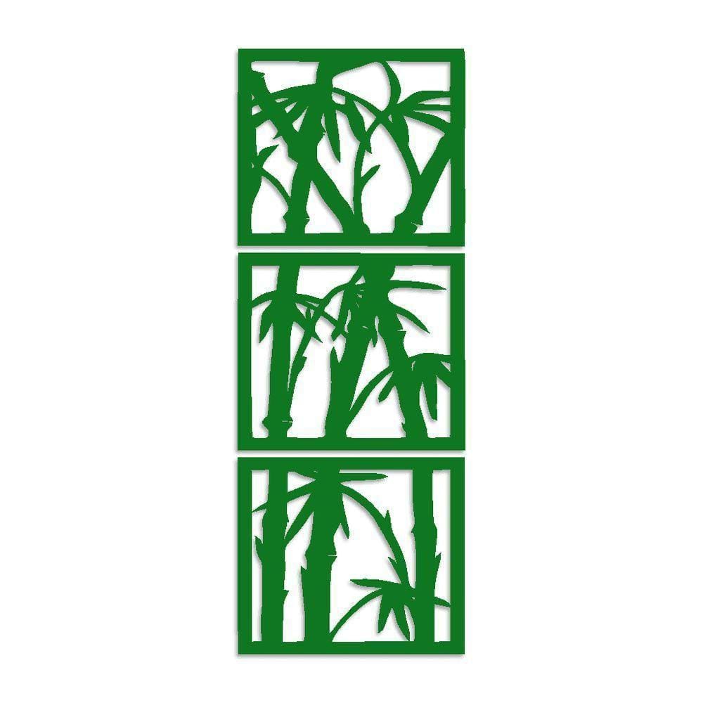 Kit De Quadros Bamboo 30cmx26cm - Cria Arte Laser Verde Escuro