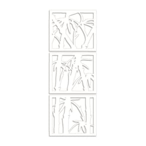 Kit De Quadros Bamboo 30cmx26cm - Cria Arte Laser Branco