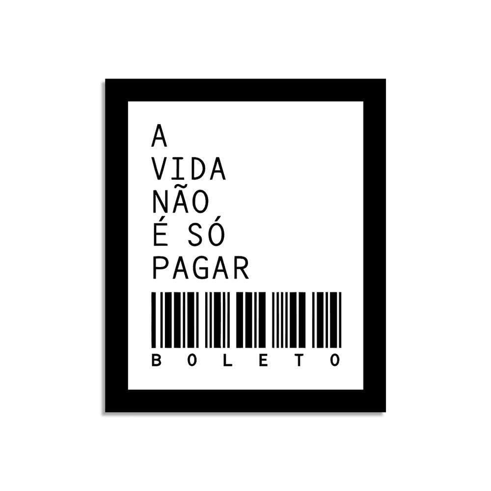 Quadro Boleto 24cmx28,5cm - Cria Arte Laser Preto