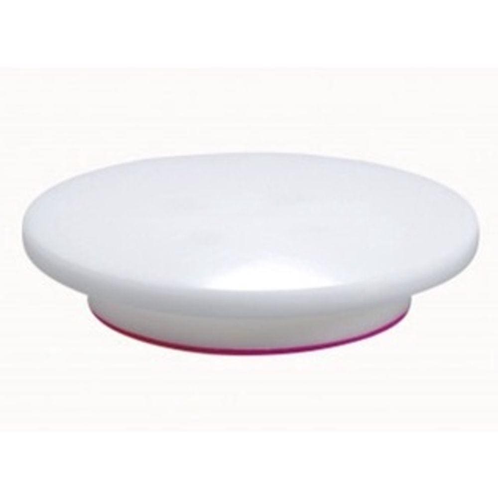 Bailarina Prato Giratório Para Biscoito Redonda Branca 14 Cm em Polietileno - Confeitaria e Artesanato