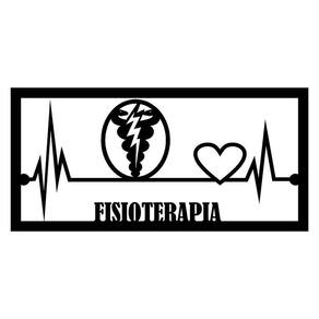 Quadro Fisioterapia 60cmx29cm-cria Arte Laser Preto