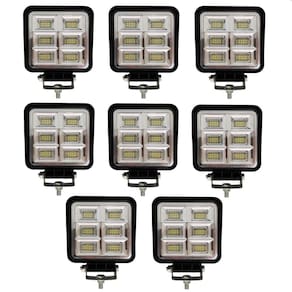 8 Farois De Milha 96 Led Extra Forte 144w Trator Caminhão