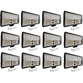 KIT 12 Farol De Led LE-6728 252w 84 Leds 12v 24v