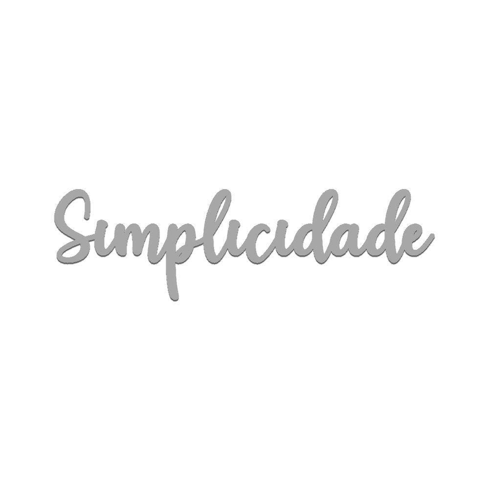 Arte Simplicidade 38cmx11cm - Cria Arte Laser Cinza Claro