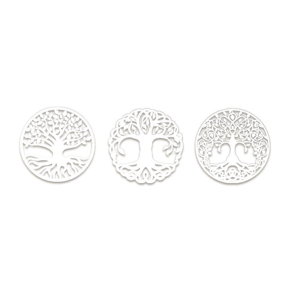 Decoração Círculos árvore Da Vida 95cmx29cm - Cria Arte Laser Branco
