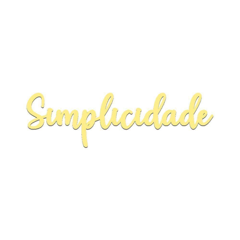 Arte Simplicidade 38cmx11cm - Cria Arte Laser Amarelo