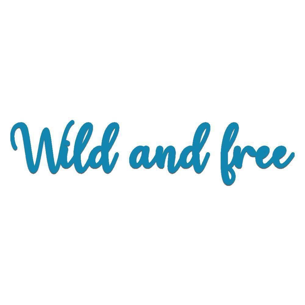 Arte Wild And Free 60cmx13,5cm - Cria Arte Laser Azul
