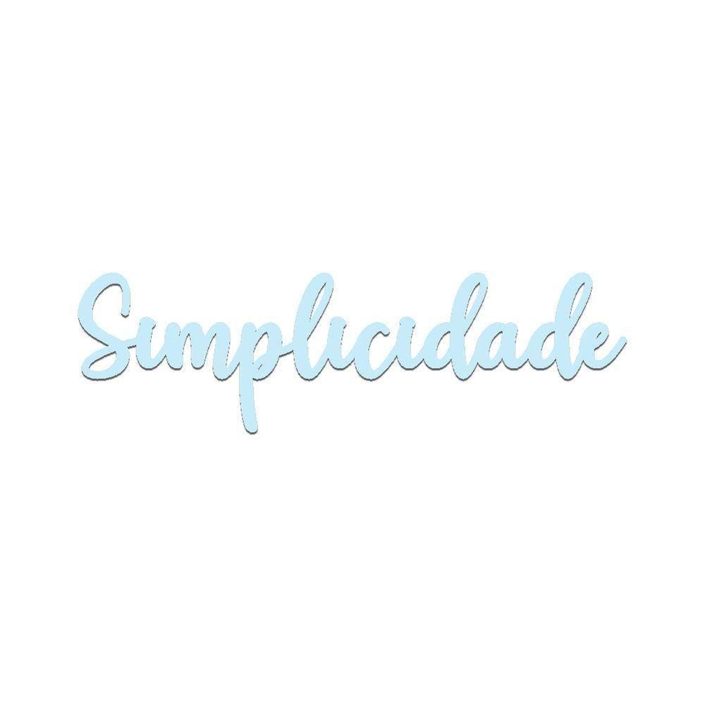 Arte Simplicidade 38cmx11cm - Cria Arte Laser Azul Claro