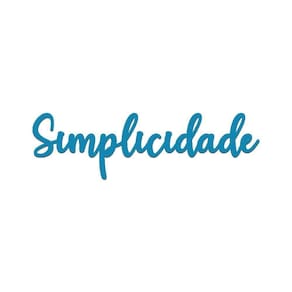 Arte Simplicidade 38cmx11cm - Cria Arte Laser Azul