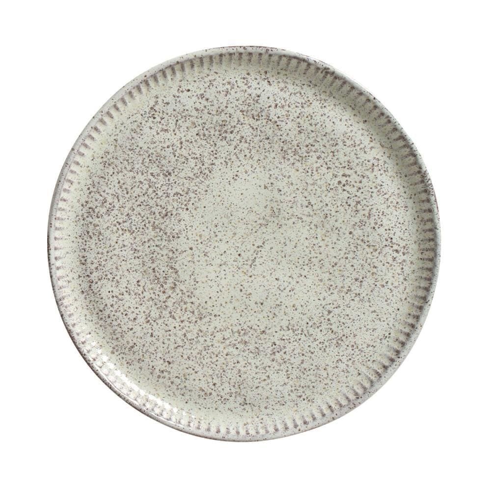 Conjunto C/ 6 Pratos Sobremesa Linhas Pistache Ø 21,5 Cm