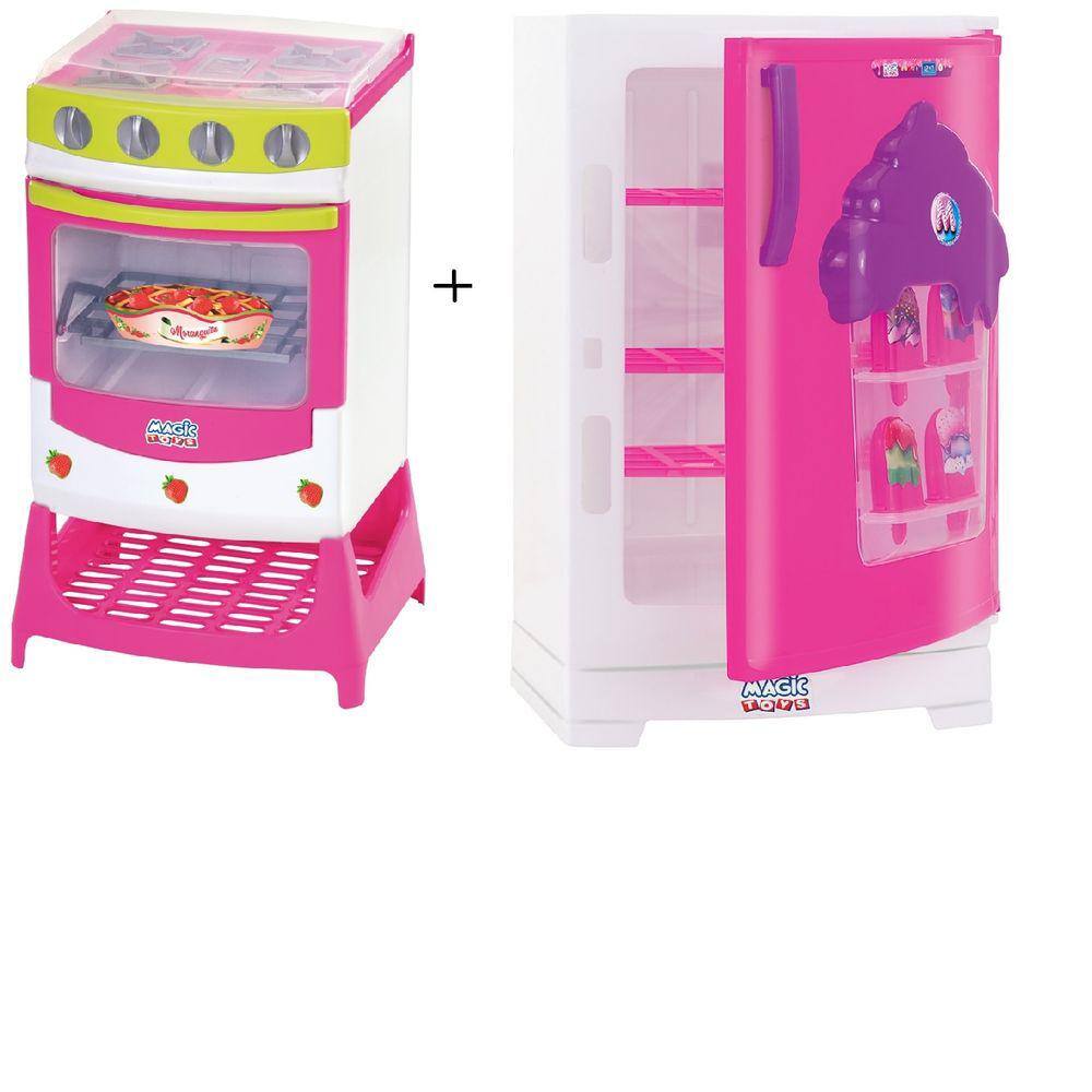 Magic Toys 8051P Geladeira, Rosa/Branco