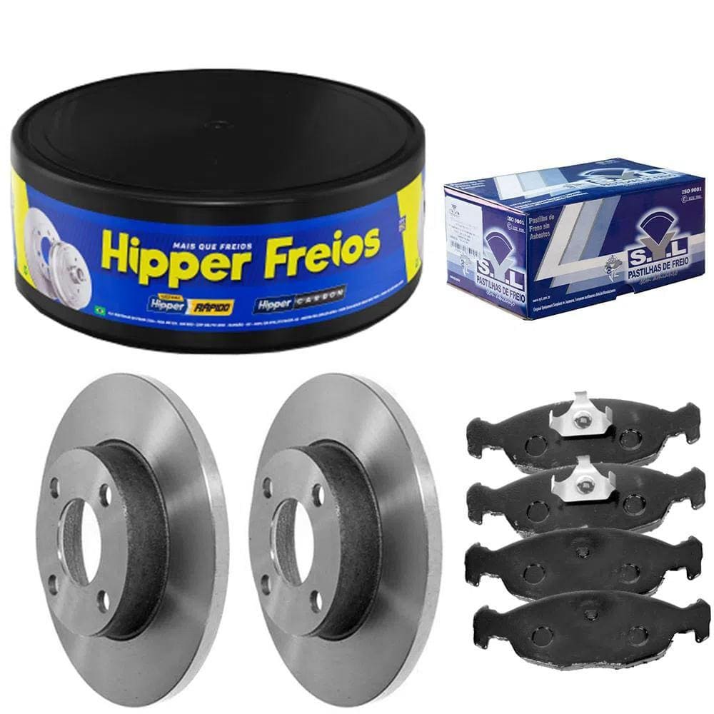 Kit Pastilha Disco Dianteiro Sólido Celta 1.0 2009 a 2014 Sy