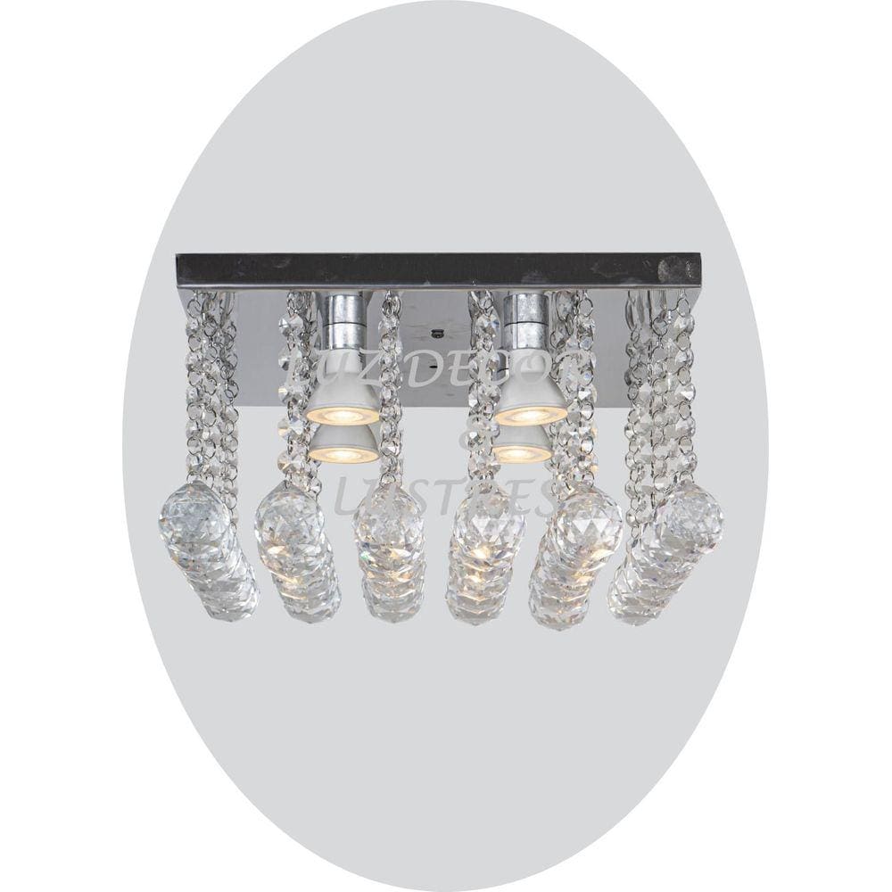 Lustre Moderno Chuva De Cristais K9 Para Quarto