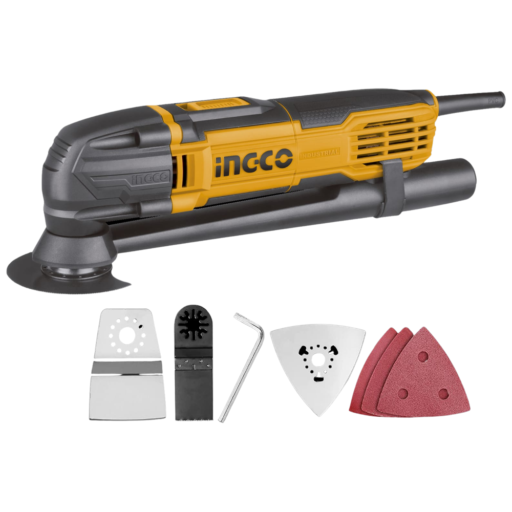 Multiferramenta Oscilante Multiuso Elétrica Ingco 300w UMF3008-9 com Acessórios 110v