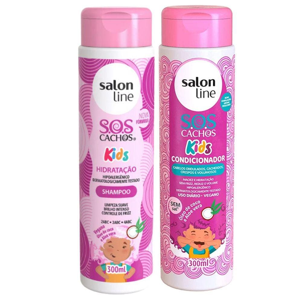 Shampoo + Condicionador Salon Line Sos Cachos Kids Hidratação 300Ml