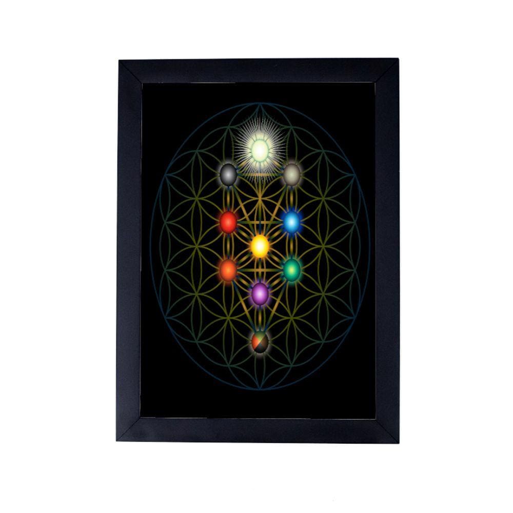Quadro poster com moldura arvore da vida cabala P8379