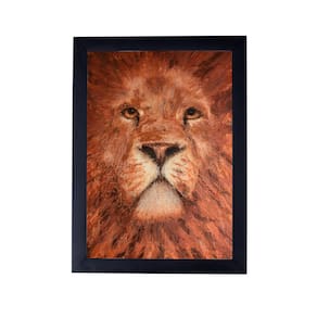 Quadro poster com moldura leao rei da floresta P8385