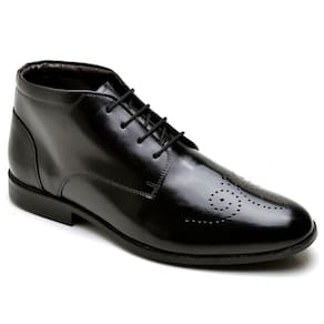 Sapato Social Masculino Couro Brogue Cano Médio Elegante