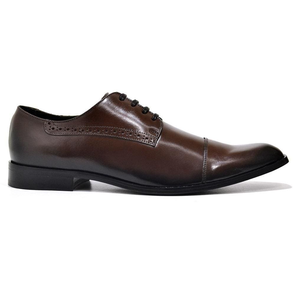 Sapato Social Masculino Couro Verniz Derby Brogue Clássico