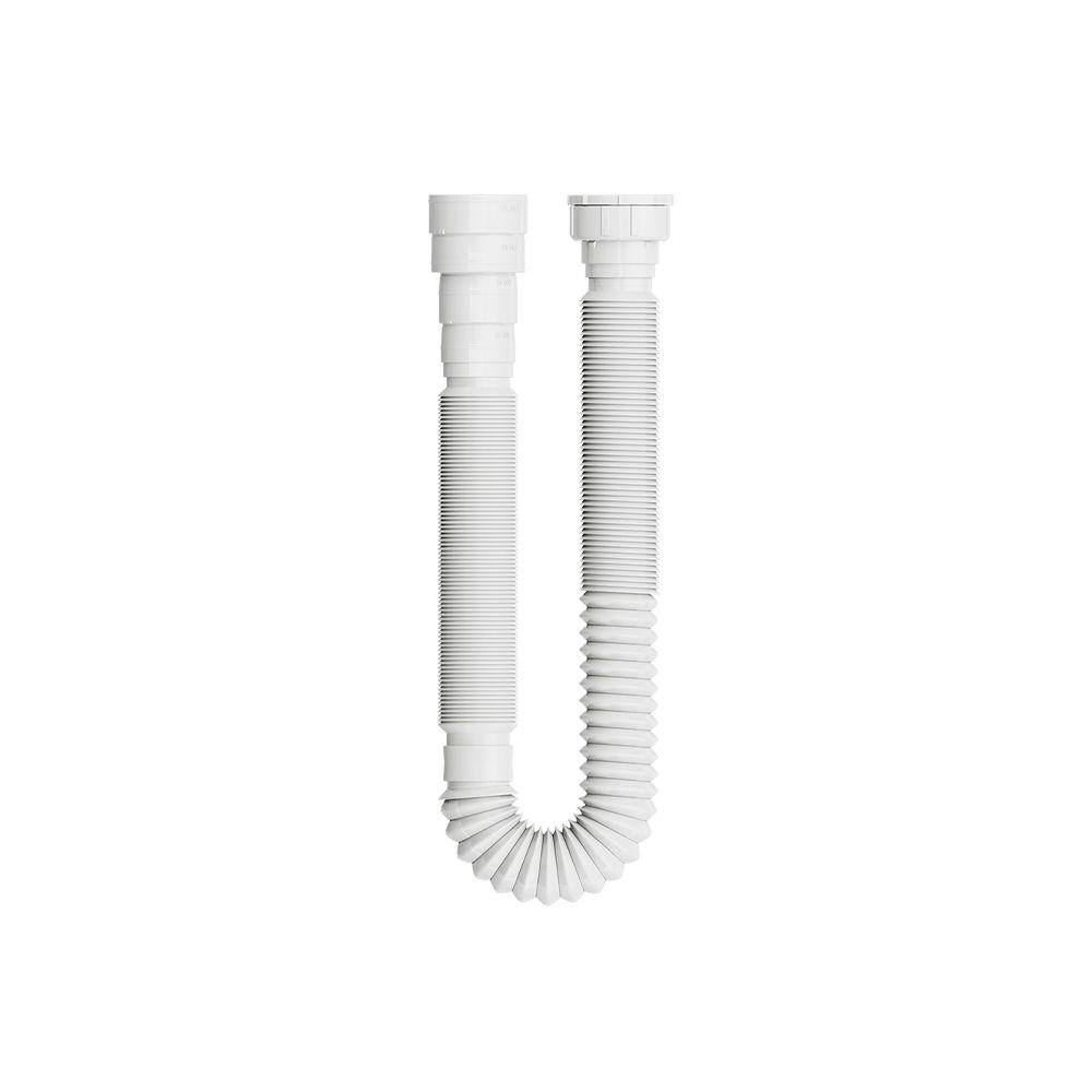 Sifão Sanfonado Extensível Blukit 1,5M Branco Universal
