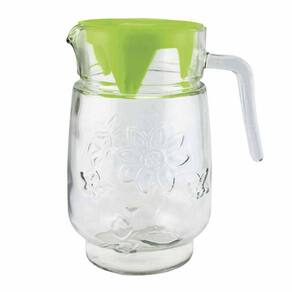 Jarra De Vidro 1,5 Litros Para Água Suco Com Tampa De Plástico Clink