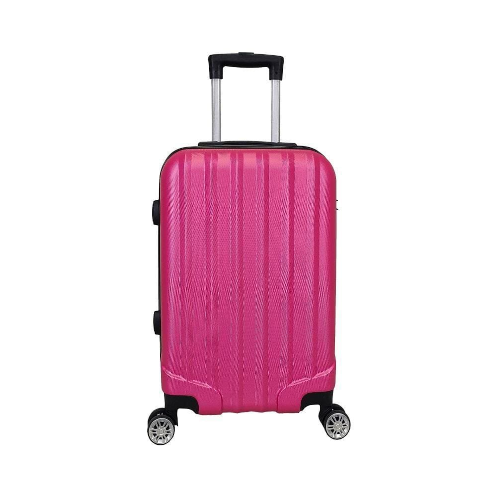 Mala De Bordo ABS 4 Rodas XH-A122 Rosa Escuro Prizi