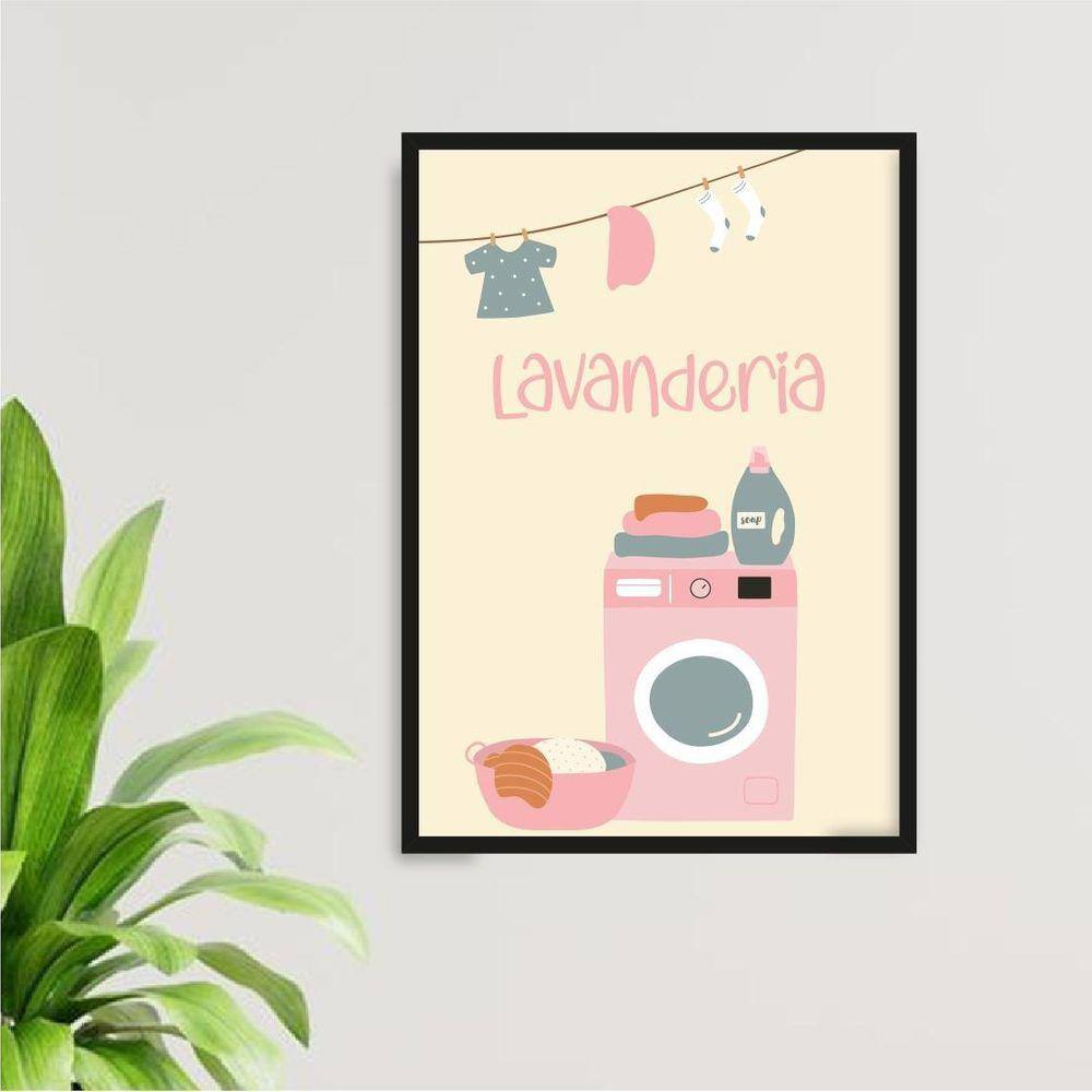 Quadro Decorativo De Lavanderia 24X18Cm