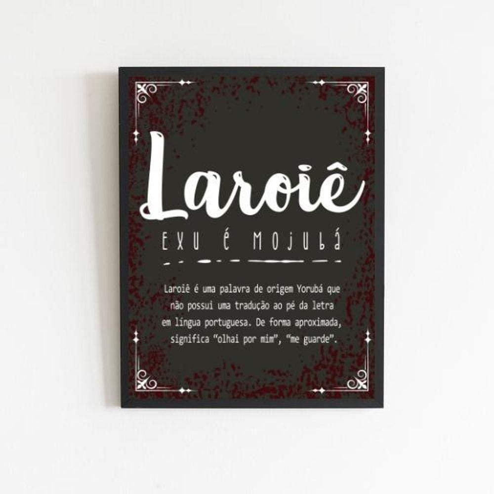 Quadro Laroiê Significado 24X18Cm