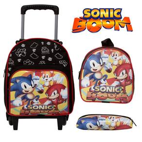 Mochila Infantil Sonic Runner Filme Costas Lancheira+Estojo - USA Magazine