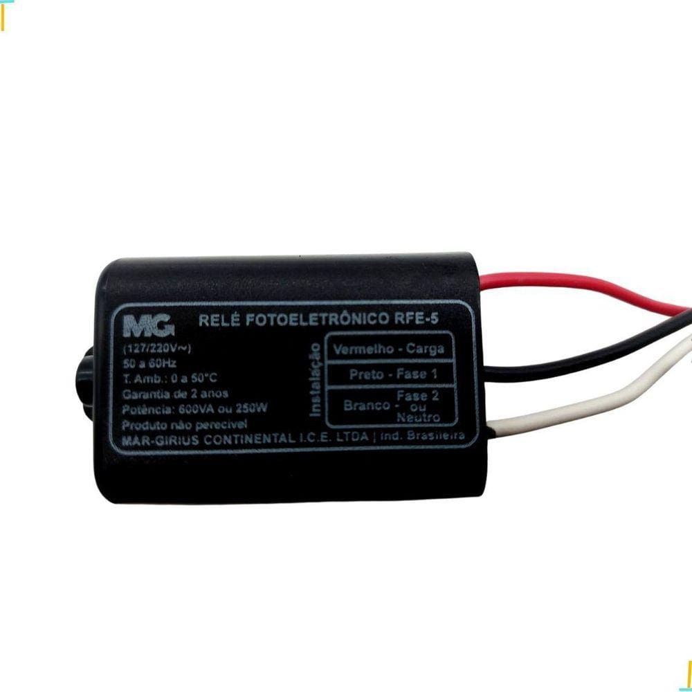 Relé Fotoeletrônico Compacto Foto Célula 250W Bivolt