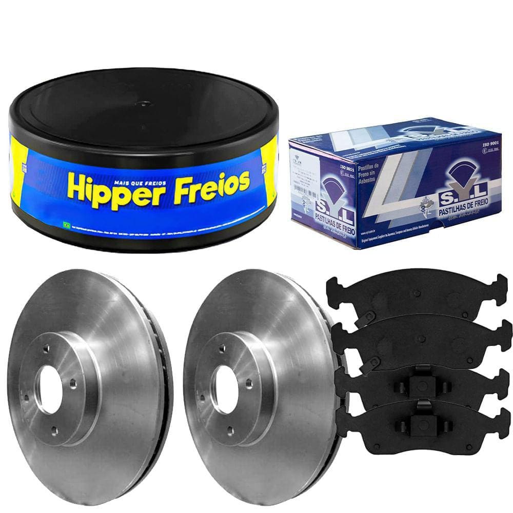 Kit Pastilha Disco Dianteiro Ventilado Onix 1.0 1.4 16 a 19