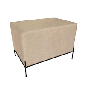 Puff Design Barcelona Preto E Bege - Cor: Preto