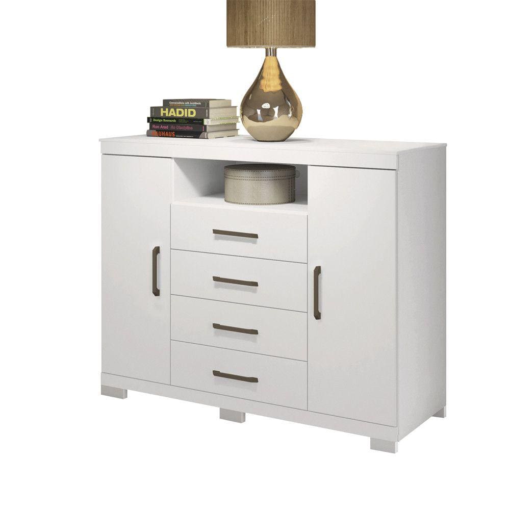 Cômoda Casal Havana Master 2 Portas 4 Gavetas com Pés Santos Andirá