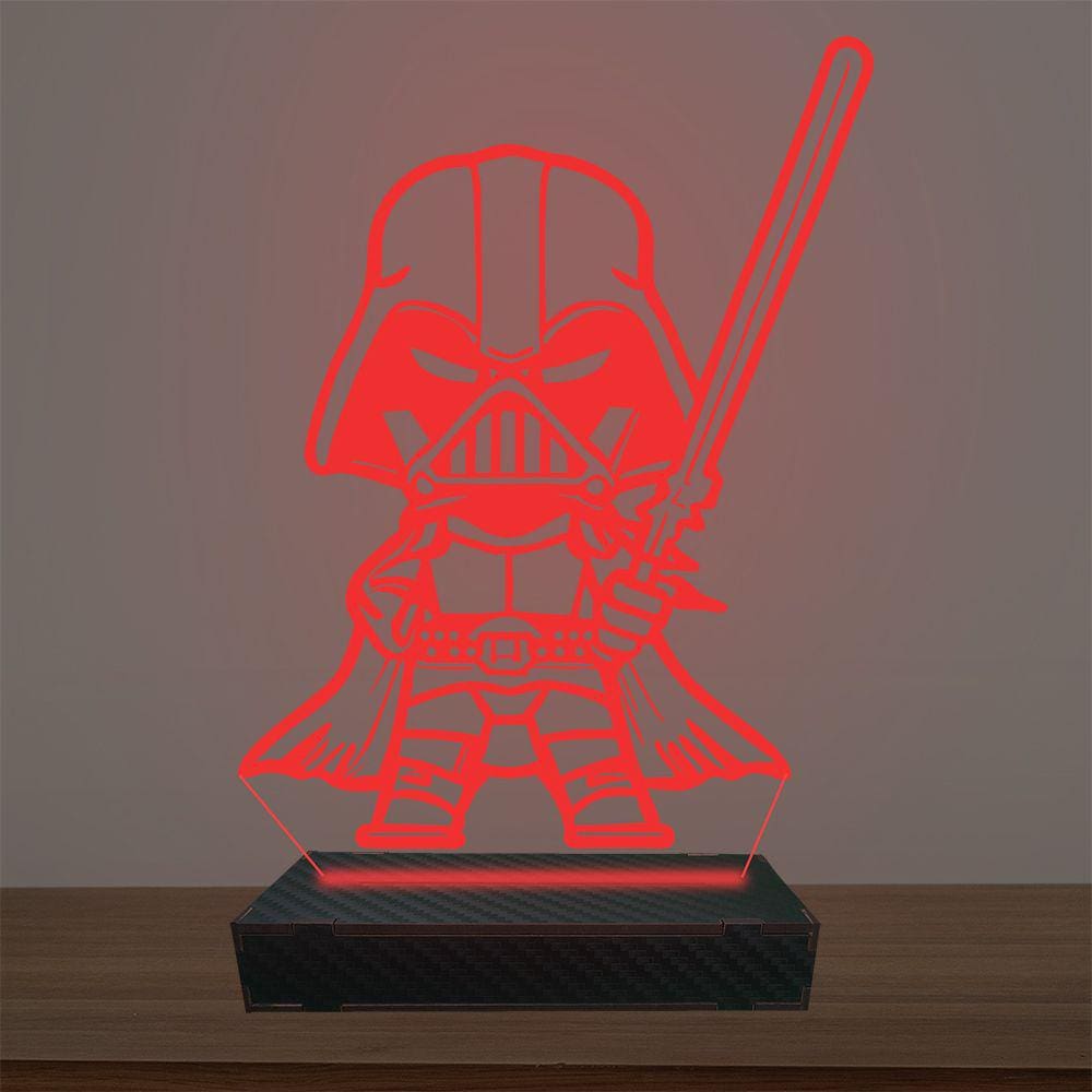 Luminária Led 3d Darth Vader Abajur Luxo