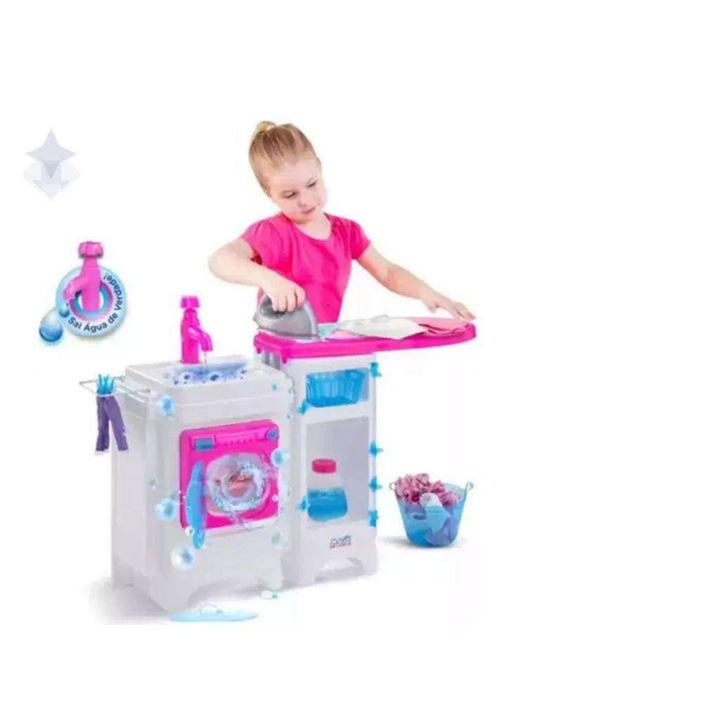 Lavanderia De Brinquedo Sai Água E Com Tabua De Passar